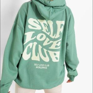 BOO HOO SELF LOVE CLUB HOODIE -S